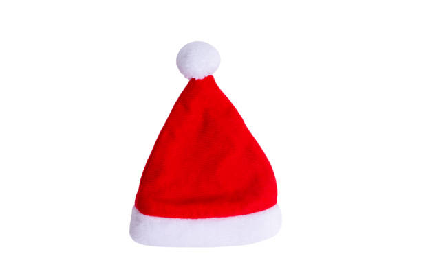 istock Santa Claus red cap isolated on white background 1783713531