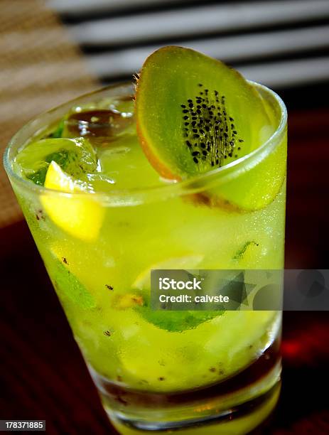 Kiwi Mojito Close Up Stock Photo - Download Image Now - Alcohol - Drink, Citrus Fruit, Close-up