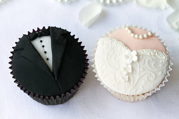 Wedding cupcakes stock photo