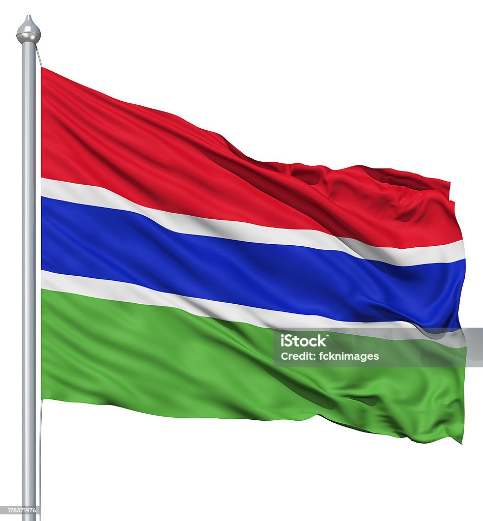ガンビア旗を振る - 3Dのロイヤリティフリーストックフォト