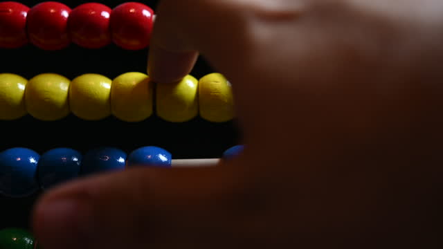 Colorful Abacus Close Up shot