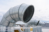 The air conditioning and ventilation system of a large industrial building