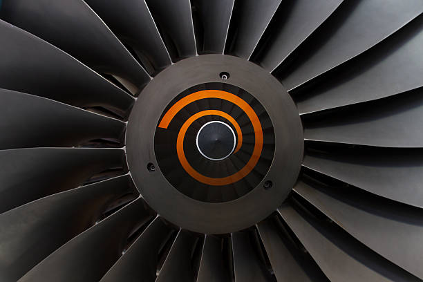 Aircraft turbine Jet engine detail. jet intake stock pictures, royalty-free photos & images