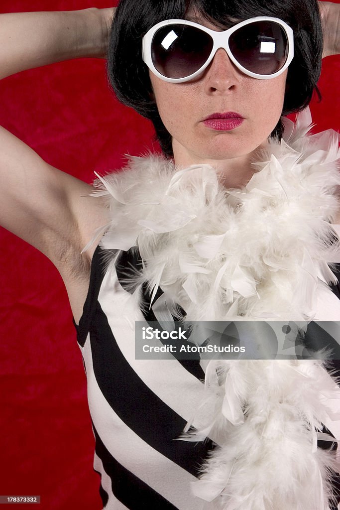 Donna in bianco e nero - Foto stock royalty-free di Beat generation