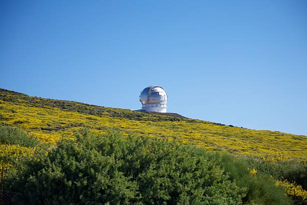 osservatorio del roque de los muchachos - astrophysic foto e immagini stock