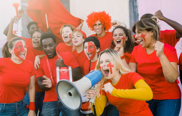 istock Young people having fun outside the stadium after sport event 1783738643