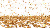 Rain a large amount of gold coins