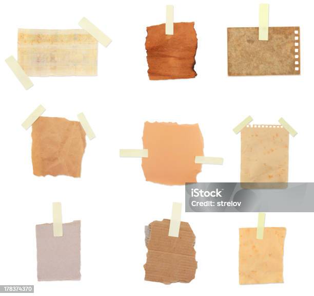 Vintage Paper Notes Stock Photo - Download Image Now - Paper, Scrap Metal, Cardboard