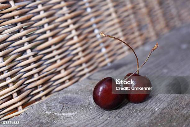 Two Cherrys Stock Photo - Download Image Now - Basket, Beauty, Beauty In Nature