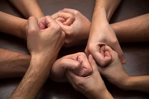 Photo of Young adults´ hands