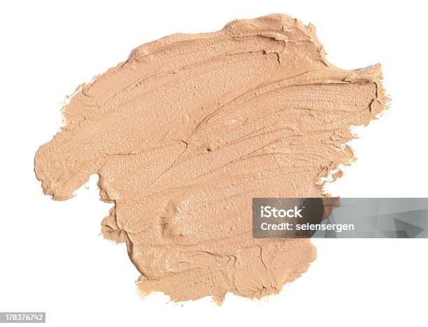 Tan Face Cream Sample On A White Background Stock Photo - Download Image Now - Beauty, Beauty Product, Beauty Treatment