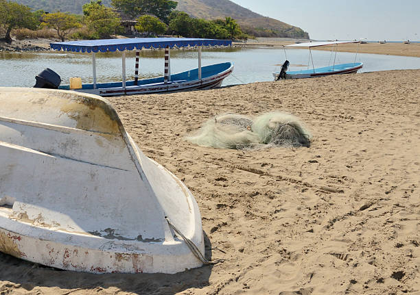 Fishing Boats At Barra de Potisi stock photo