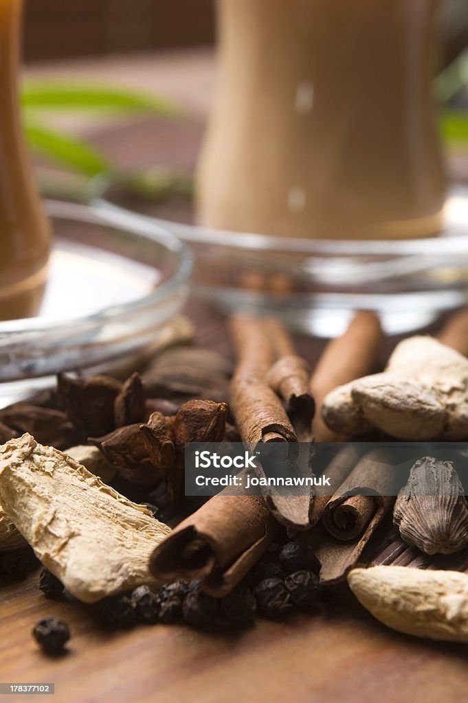 Masala chai com Ingredientes - Royalty-free Anis Foto de stock
