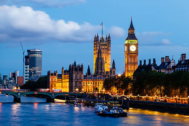 istock Big Ben and Westminster Bridge in the Evening, London 178377117