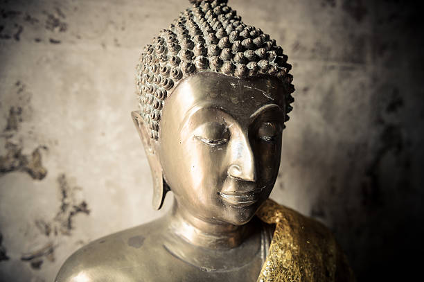 Ancient Buddha in Ayuthaya, Thailand stock photo