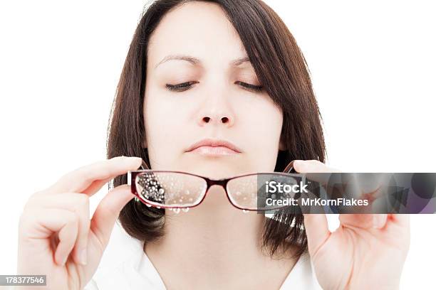 Woman With Wet Glasses Stock Photo - Download Image Now - 20-29 Years, Adult, Adults Only