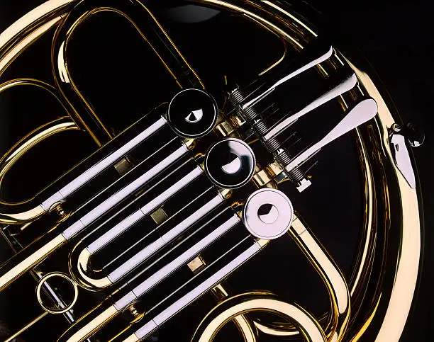 French Horn close up.