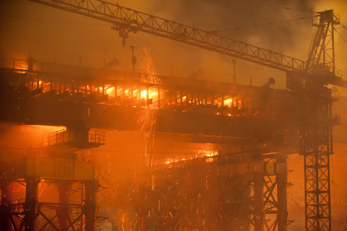 The fire on the bridge