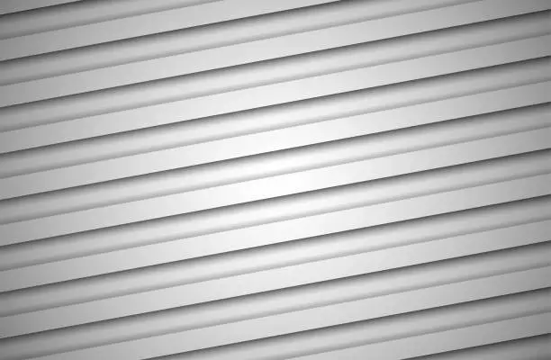 Vector illustration of Abstract Black and White 3D Tilted Stripe Background