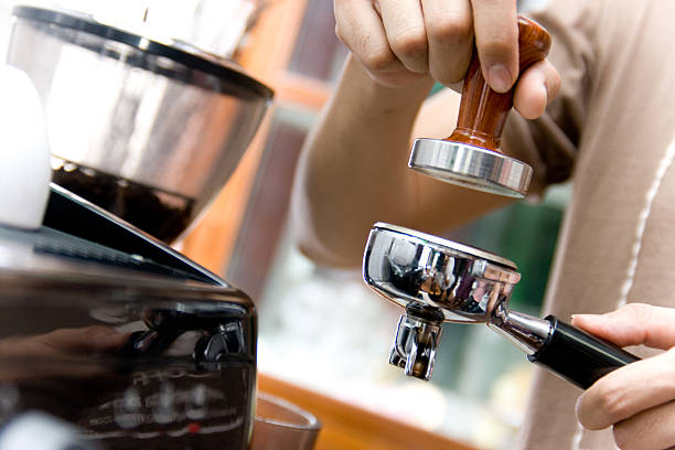 Coffee by Barista stock photo