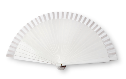 White fan on white with shadow ( clipping path)