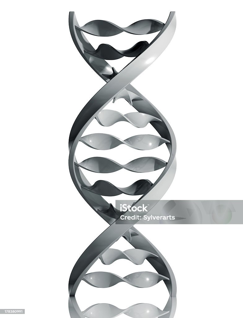 DNA icon. "DNA icon isolated on white background, 3d." Beauty Stock Photo