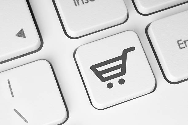 istock Shopping cart icon on keyboard key 178381142
