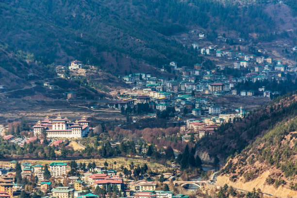 istock Thimphu, Bhutan landscape view during dry winter 1783812251