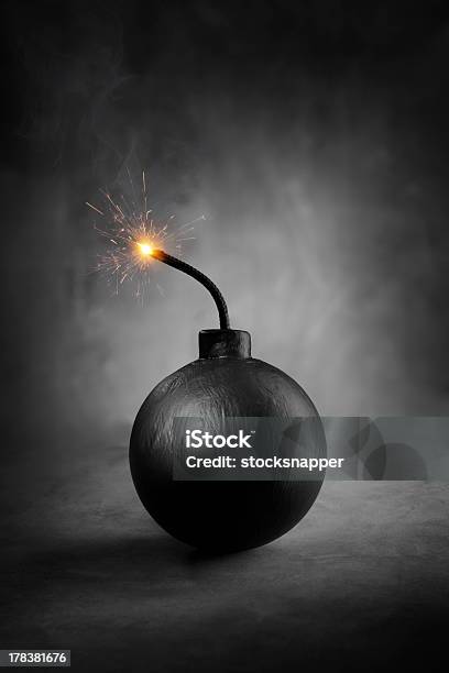 Bomb Stock Photo - Download Image Now - Explosive Fuse, Bomb, Burning