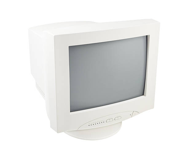 istock Old Pc Crt Monitor Screen Display isolated white background 178381914