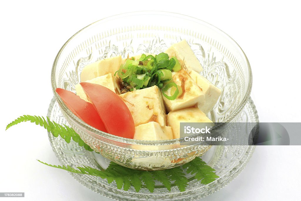 tofu salad This is called tofu salad with a Japanese dish. Bean Stock Photo