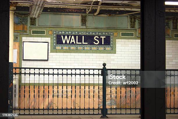 Wall St Subway Stop Nyc Stock Photo - Download Image Now - Wall Street - Lower Manhattan, New York City, New York State