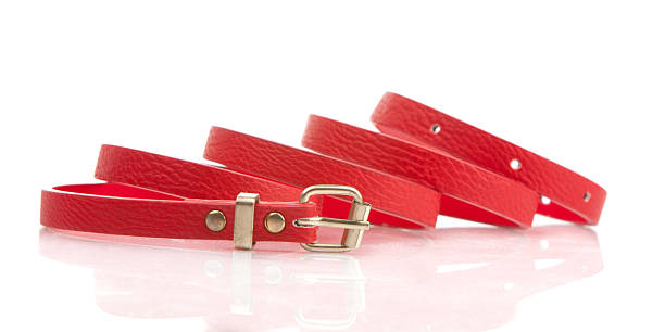 istock Red fashion belt 178382411