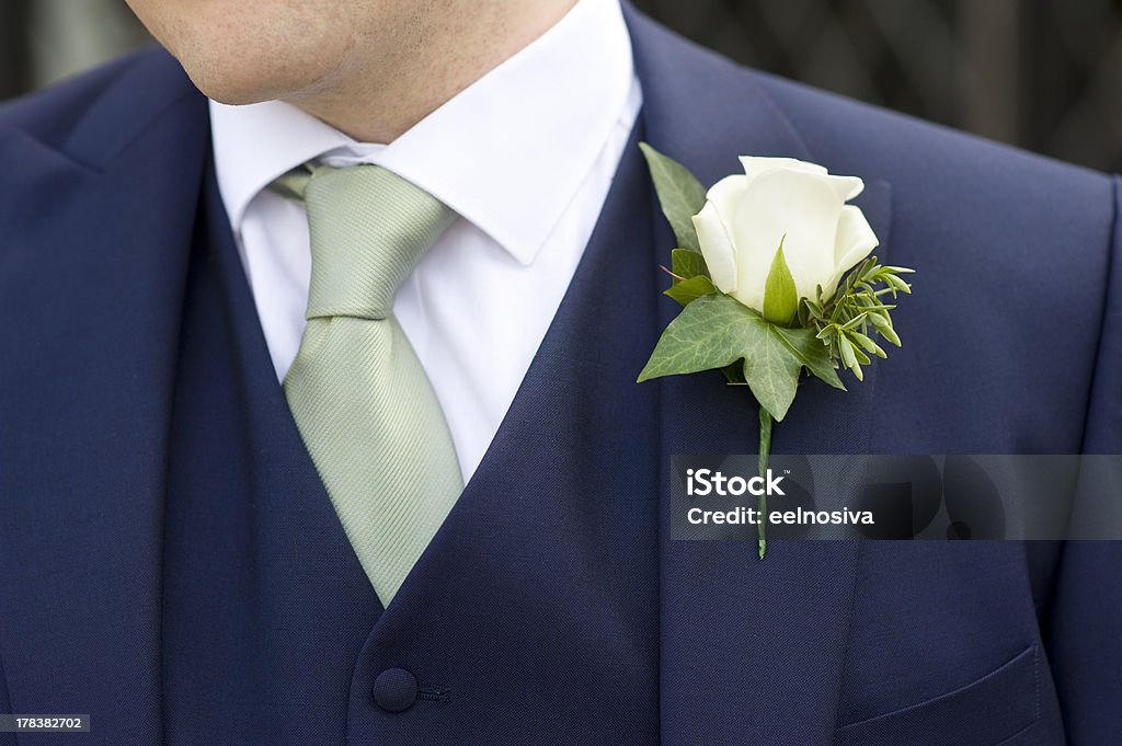 Bräutigam mit Blume - Lizenzfrei Anzug Stock-Foto