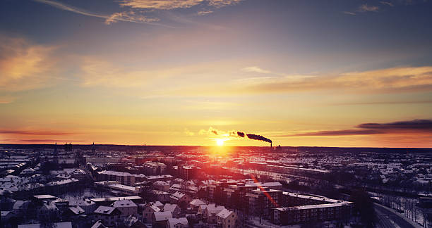 winter sunset - örebro bildbanksfoton och bilder