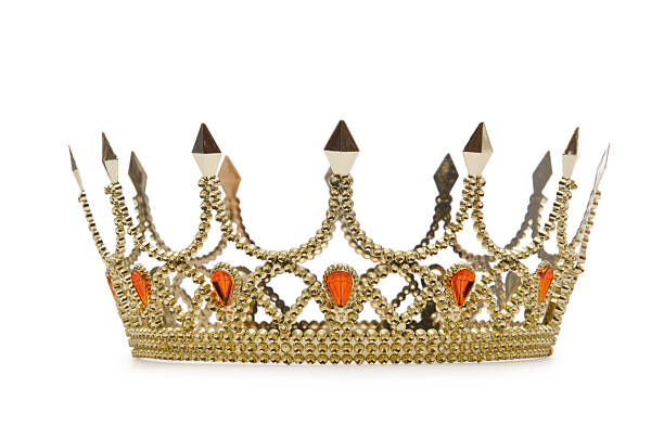 Gold crown isolated on the white