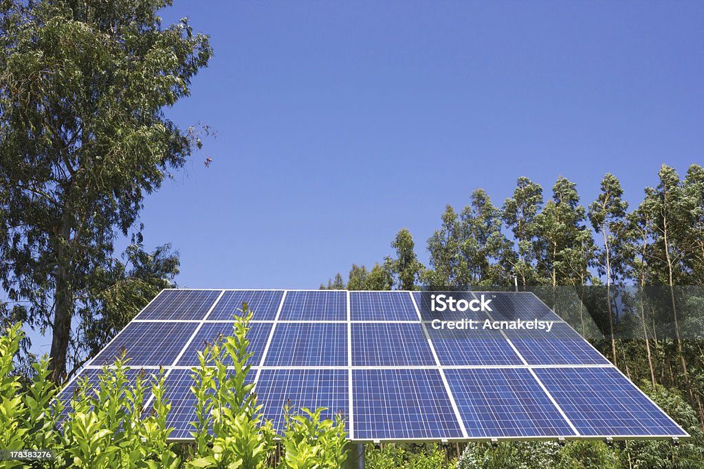 Célula Solar - Foto de stock de Azul royalty-free
