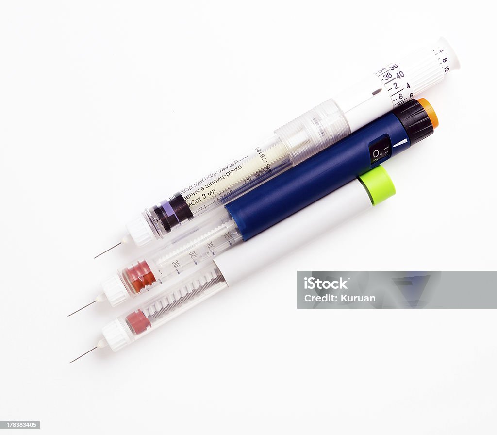 Insulinic Seringa-caneta - Foto de stock de Afiado royalty-free