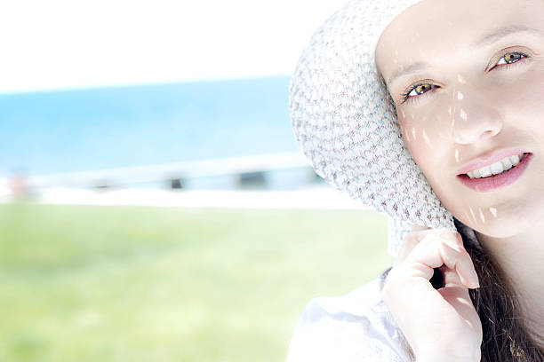 istock Young woman on the beach 178383557
