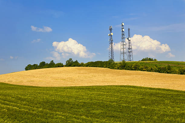 Cellular Towers - GSM, Telecomunication stock photo