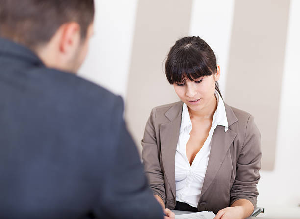 istock Young businesswoman at the interview 178383843