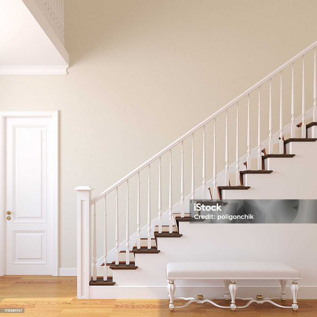 Escada em casa moderna. - Foto de stock de Escadaria royalty-free