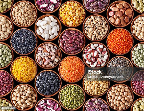 Seamless Texture With Legumes Stock Photo - Download Image Now - Legume Family, Bean, Lentil
