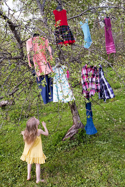 little woman of fashion stock photo