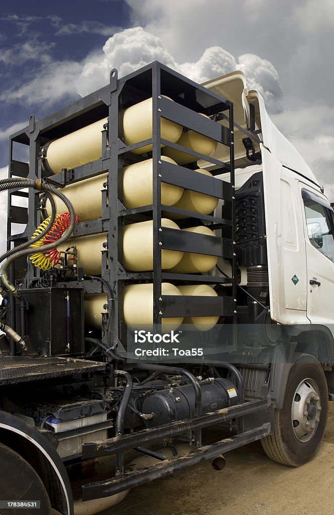 CNG/NGV gas containers for heavy truck "CNG/NGV gas containers for heavy truck , alternative fuel" Rack Stock Photo