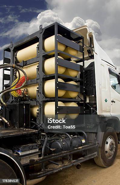 Cngngv Gas Containers For Heavy Truck Stock Photo - Download Image Now - Rack, Truck, Commercial Land Vehicle