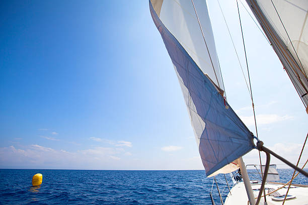 istock Sailing yacht race at the finish 178384758