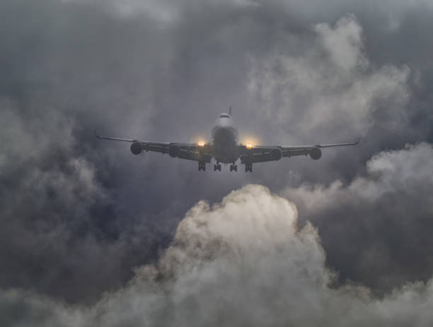 istock Boeing 747-400 break in through the clouds ￼ 1783850766