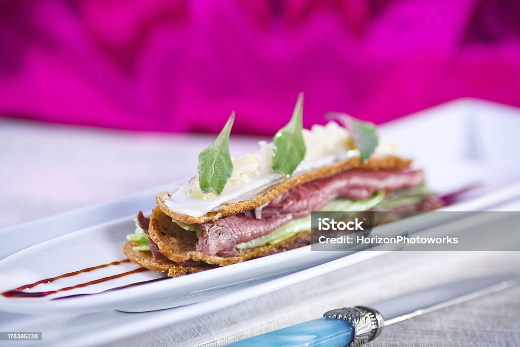 Brot-Lasagne - Lizenzfrei Balsamico Stock-Foto
