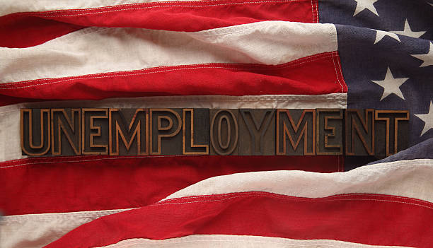istock unemployment on American flag 178385242
